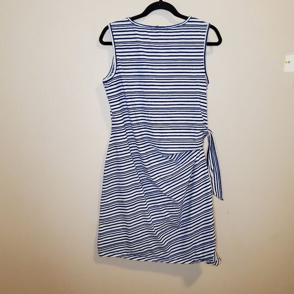 Cotton Side Tie Shift Dress Sunday Morning Stripe - Picture 5 of 8